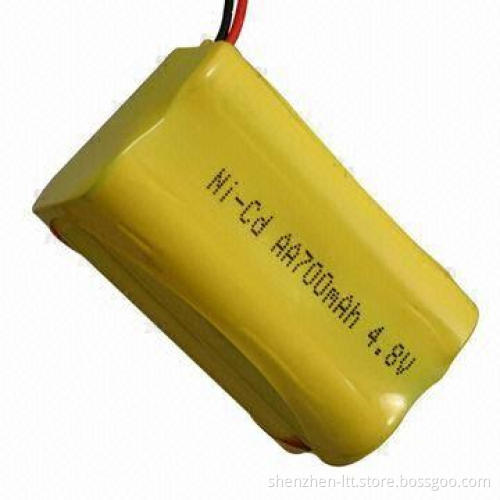 NI-CD Rechargeable Battery Pack with AA700mAh Capacity and 4.8V Voltage